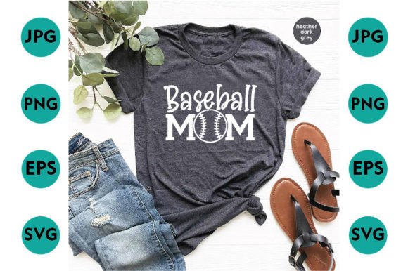 Baseball Mom Typography T Shirt Design