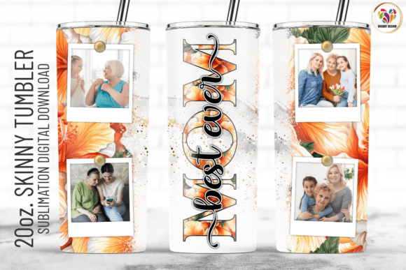 Best Mom Ever Habiscus Flowers Tumbler