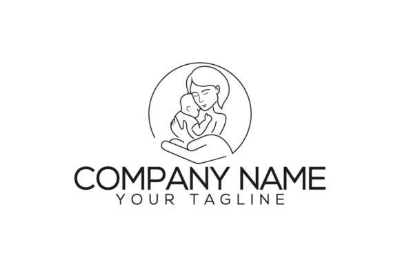 Mom and Baby, Mothers Care Logo Design