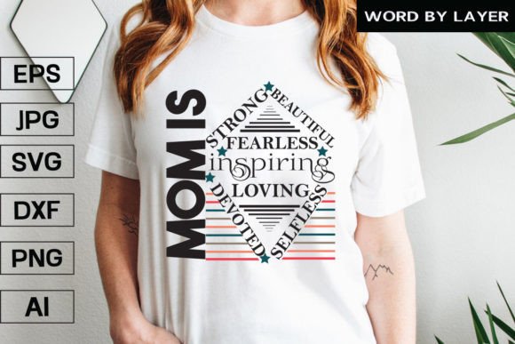 Mom is Strong Beautiful Fearless Inspiri