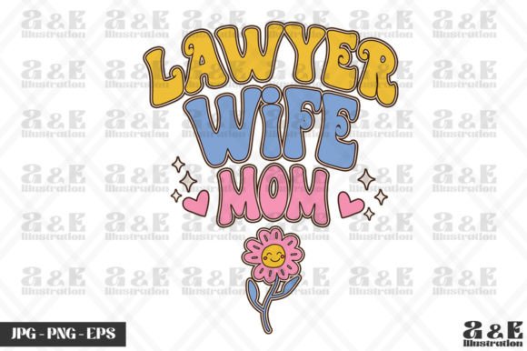 Retro Lawyer Wife Mom Graduation