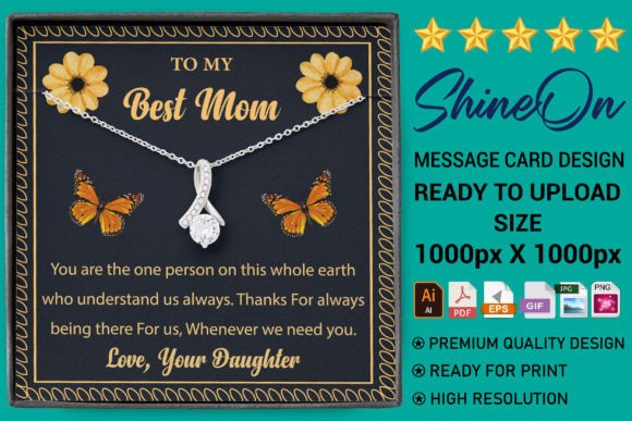 Shineon Message Card Design for Best Mom