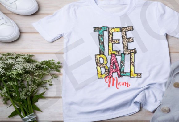 Tee Ball Mom PNG & Sublimation Design